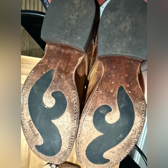 Corral Western Boots Womens Round Harness Buckles 8.5 M Cognac C2966 - Picture 7 of 10